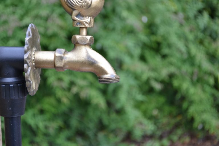 Wren ornamental garden tap brass colour | Access Garden Products