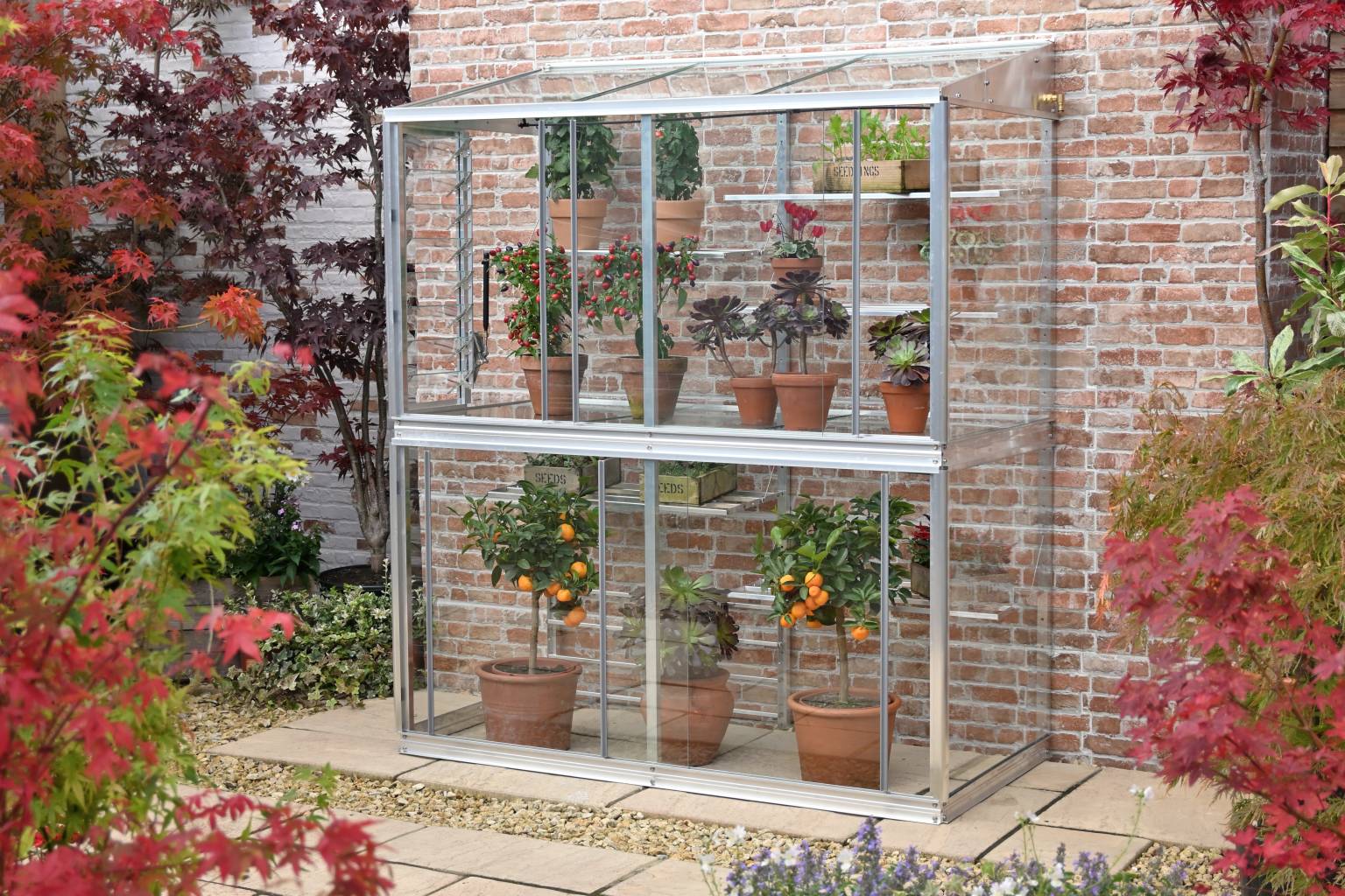 Hampton-D 5’ 0” lean to Mini greenhouse | Access Garden Products